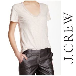 J. Crew Metallic Scoop Neck Short Sleeve Tee